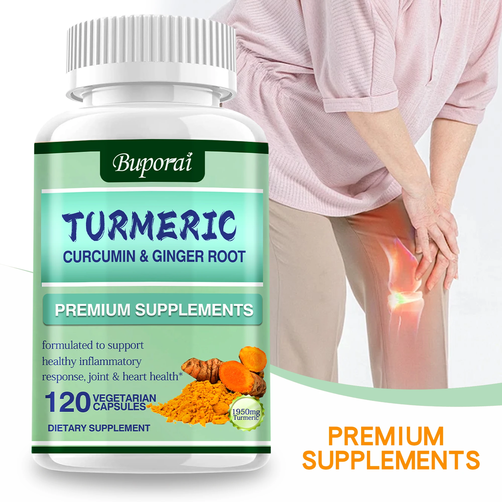 강황 커큐민 + 생강 뿌리 - 장의 건강한 소화 촉진, - Turmeric Curcumin Capsule 리뷰 및 가격